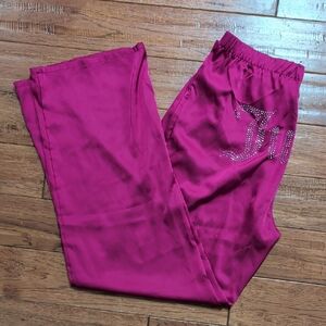 Juicy Couture Magenta Satin Sleepwear Pants